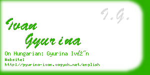 ivan gyurina business card